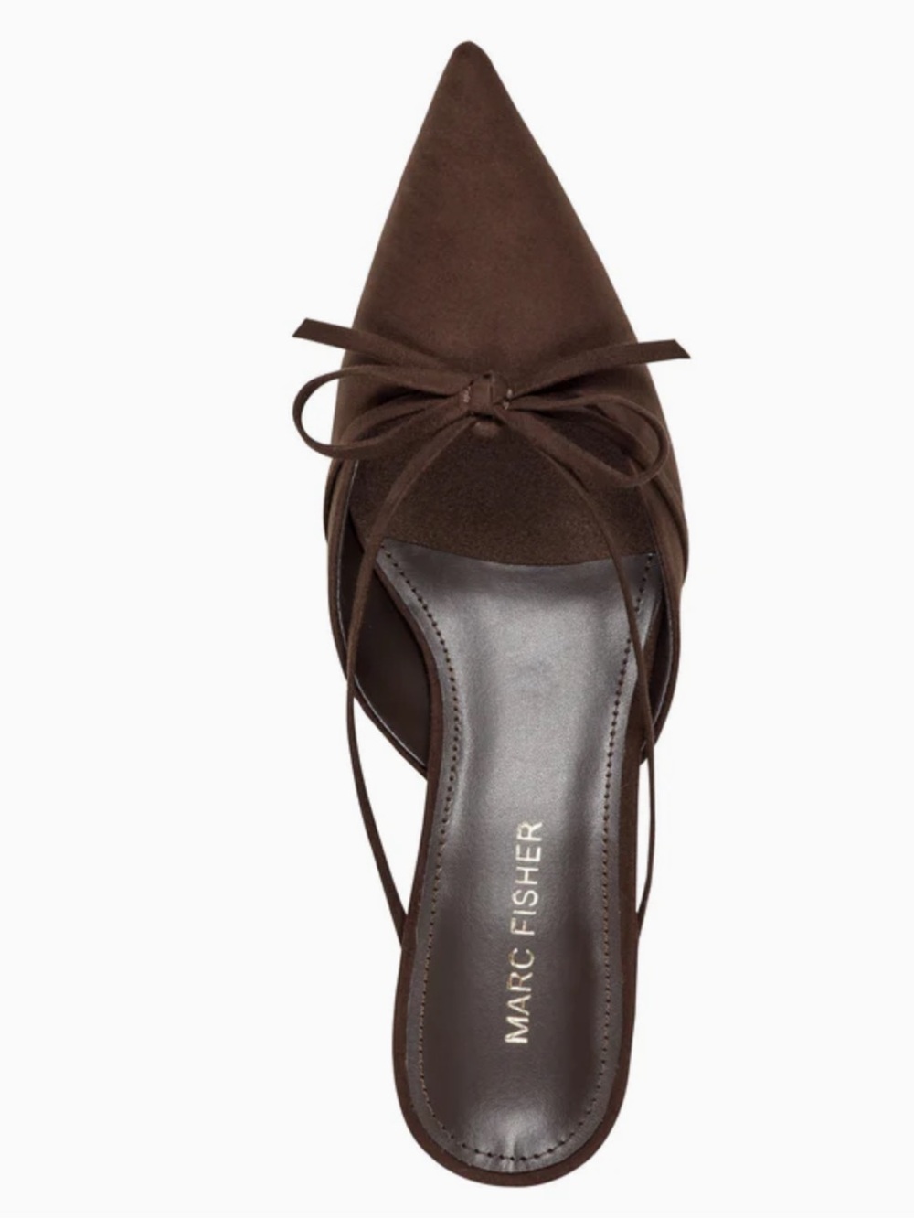 Marc Fisher Florin Kitten Heel Mule Brown Size 9